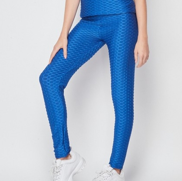 💥 2 piece Active Textured Butt Lift Leggings Set - Picture 3 of 4